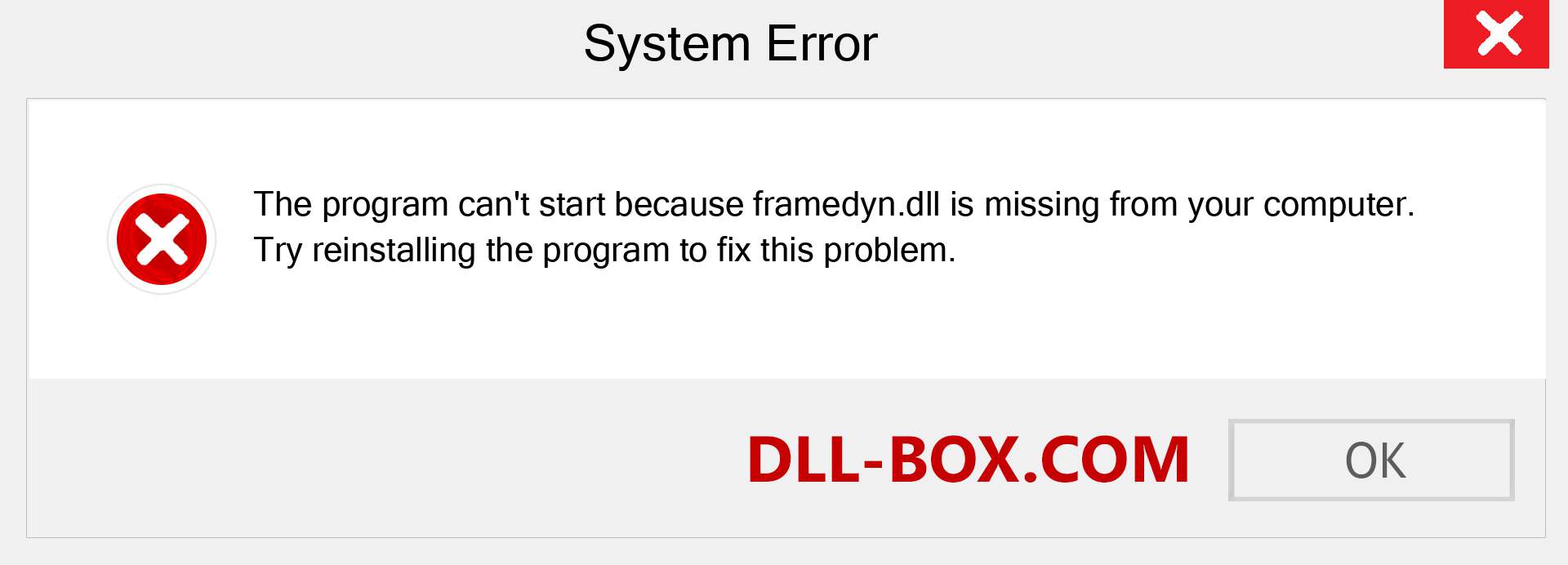  framedyn.dll file is missing?. Download for Windows 7, 8, 10 - Fix  framedyn dll Missing Error on Windows, photos, images